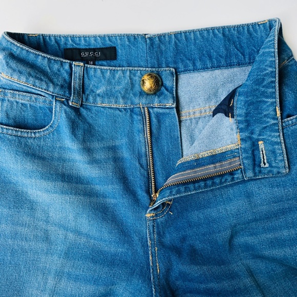 😍 GUCCI Cropped high-rise wide-leg jeans - Picture 14 of 15